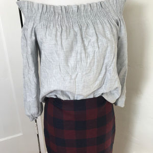 LOFT Tops - Loft light gray off the shoulder top LOFT Tops - Loft light gray off the shoulder top
